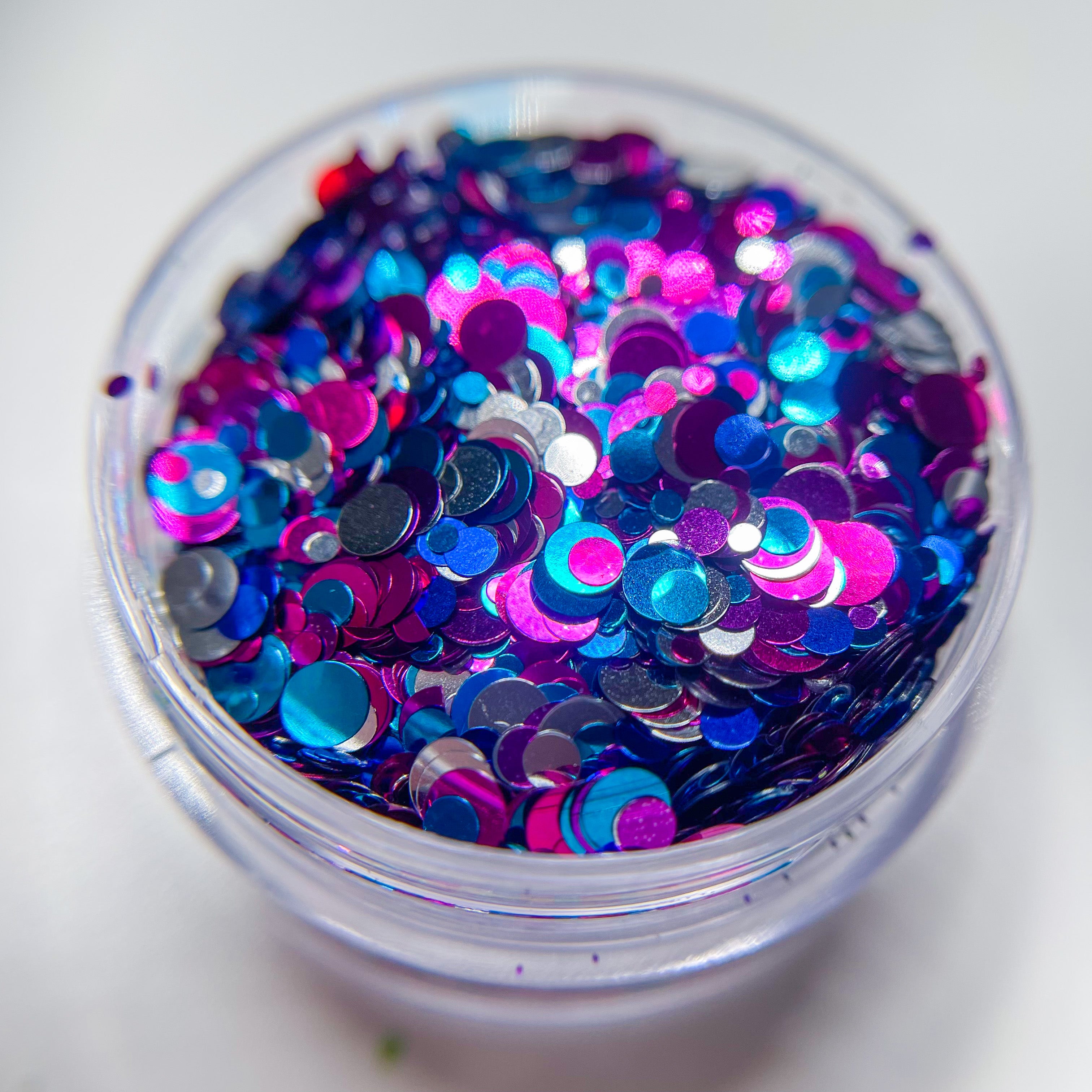 BLUE & MAGENTA W/SILVER
