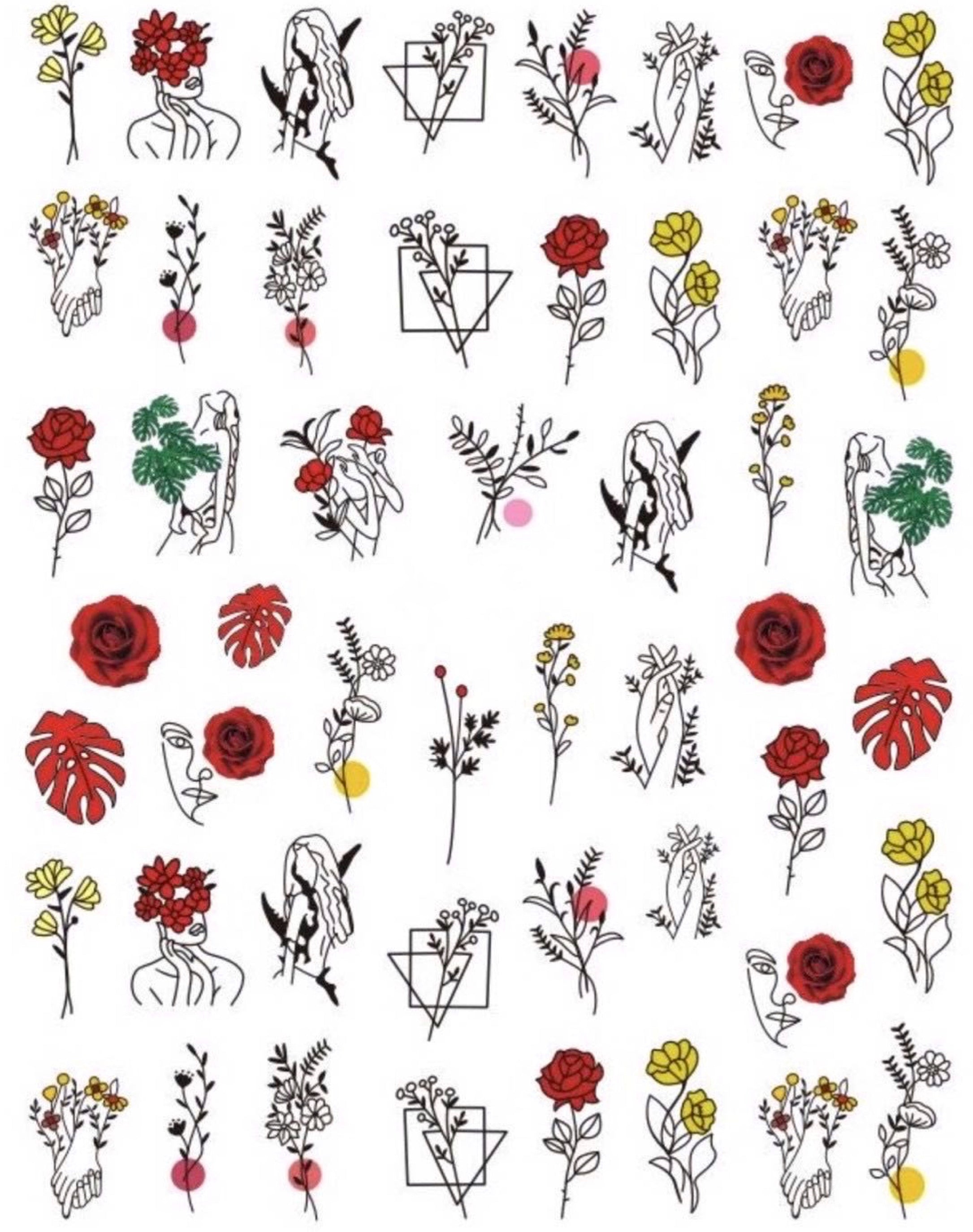 One Line Roses