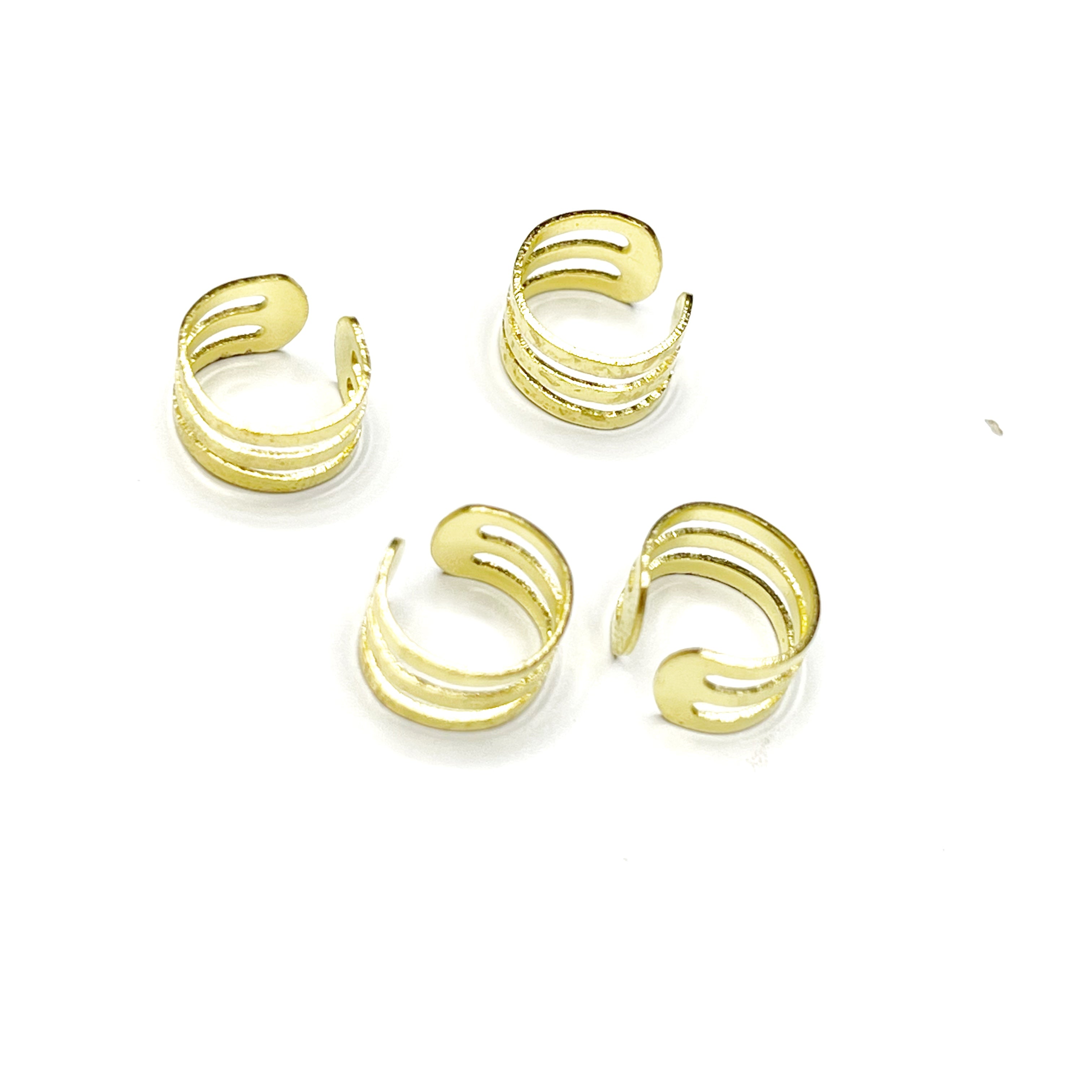 Gold Lines Braids Cuff