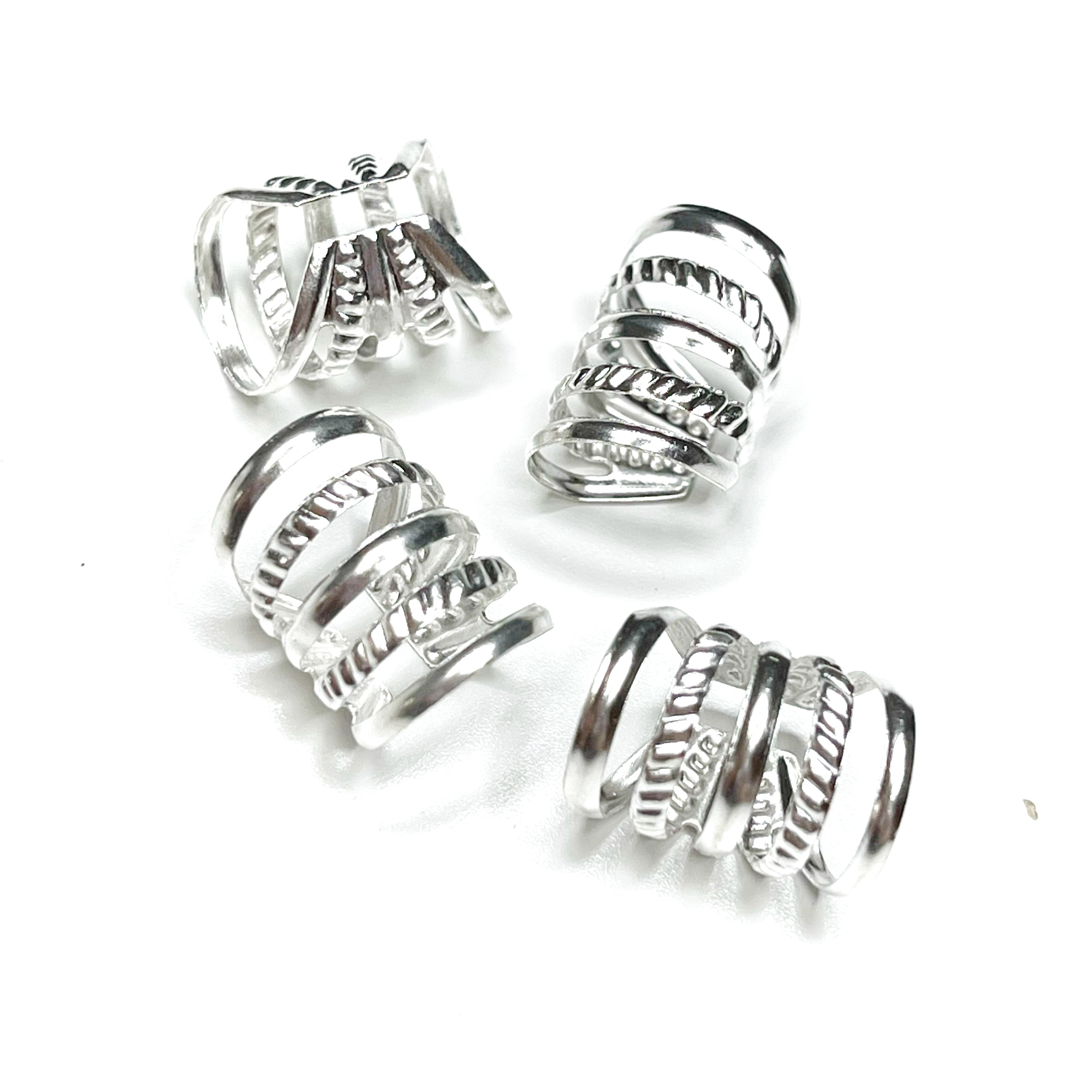 Silver Large Braids Cuff