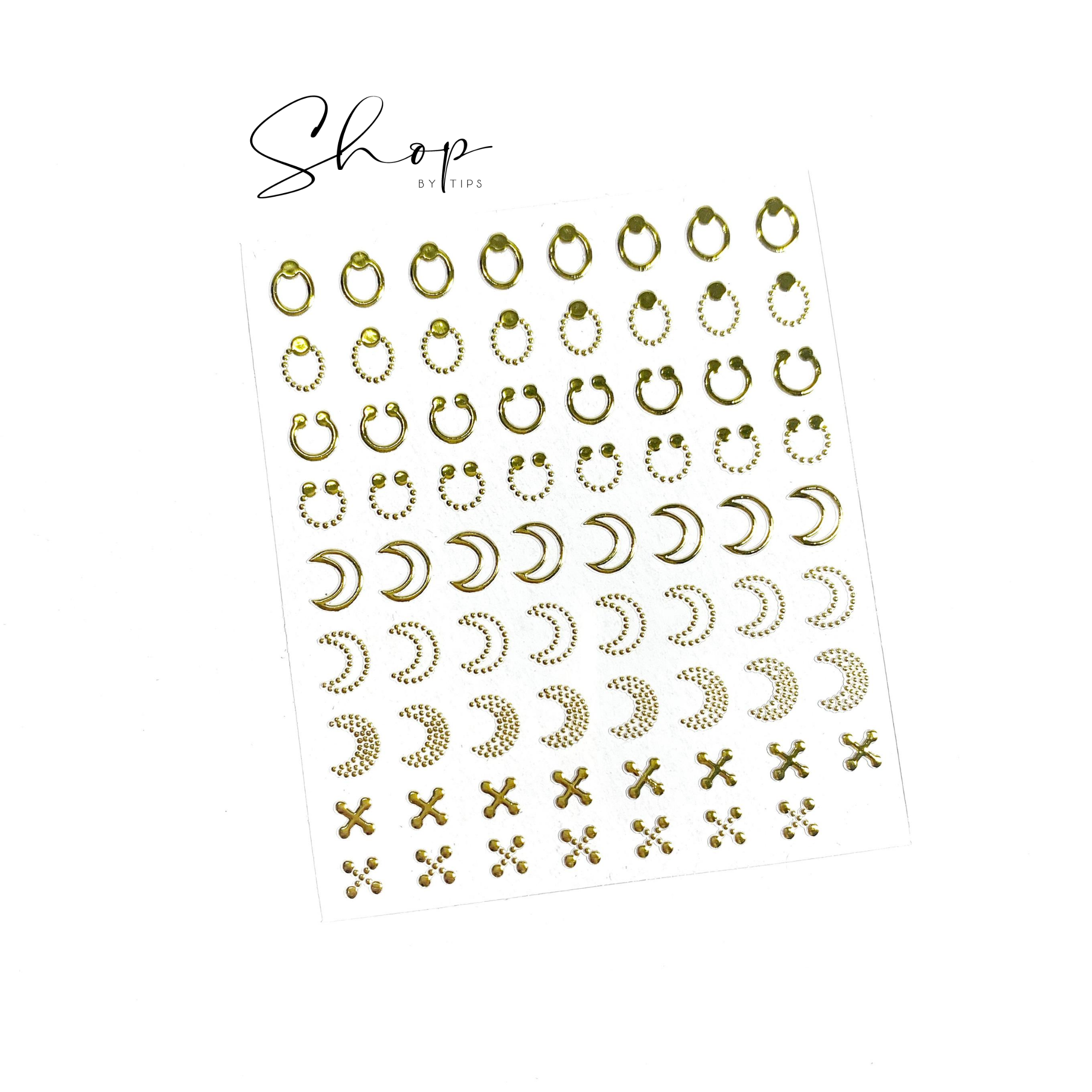 Gold Moon Nail Art