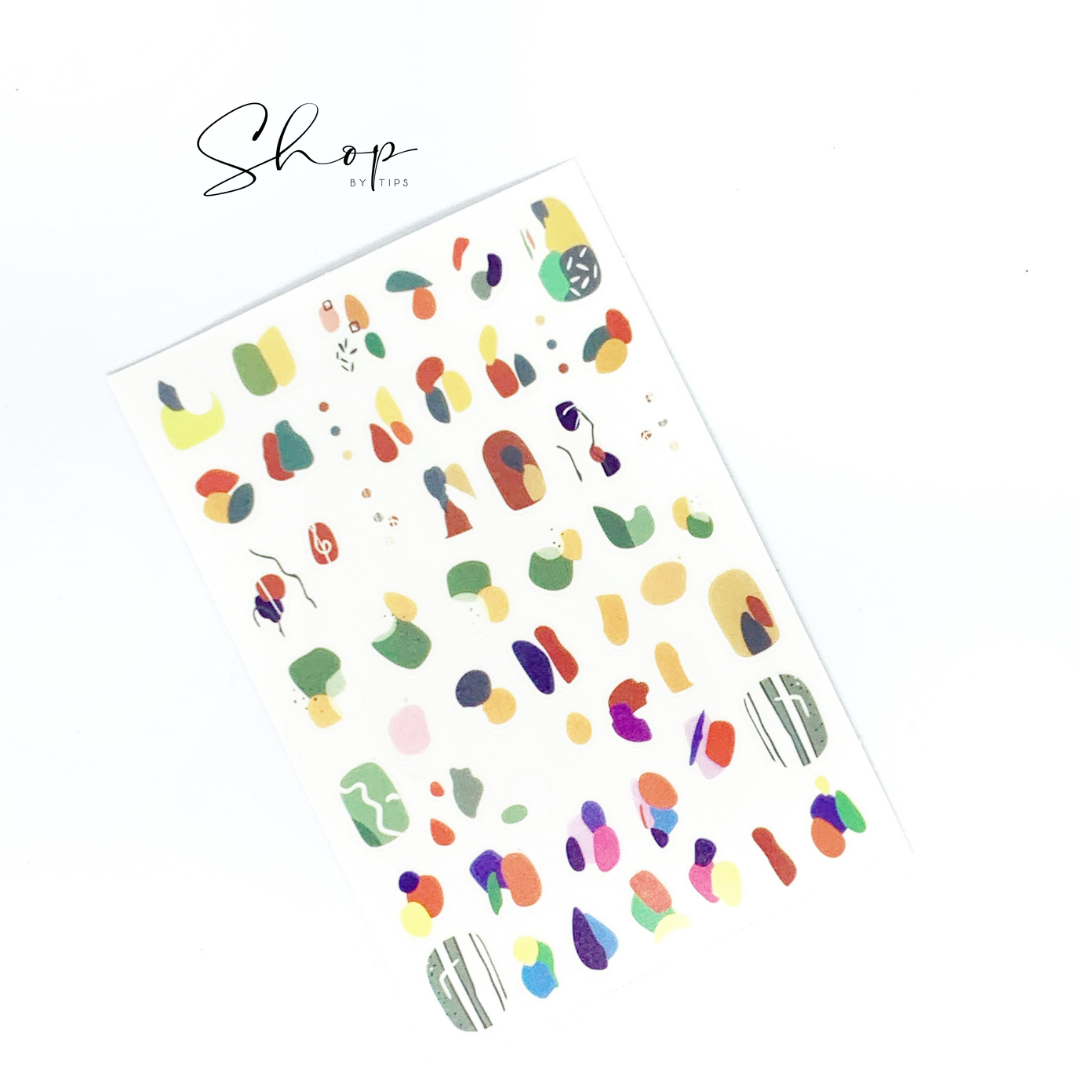 Abstract Fall Nail Art